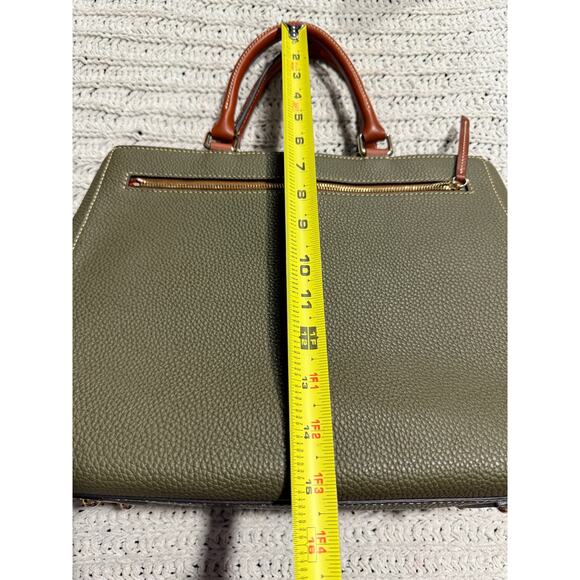 Dooney & Bourke Pebble Grain Zip Satchel Leather Structured MSRP$478 R1930 Green - Picture 5 of 16